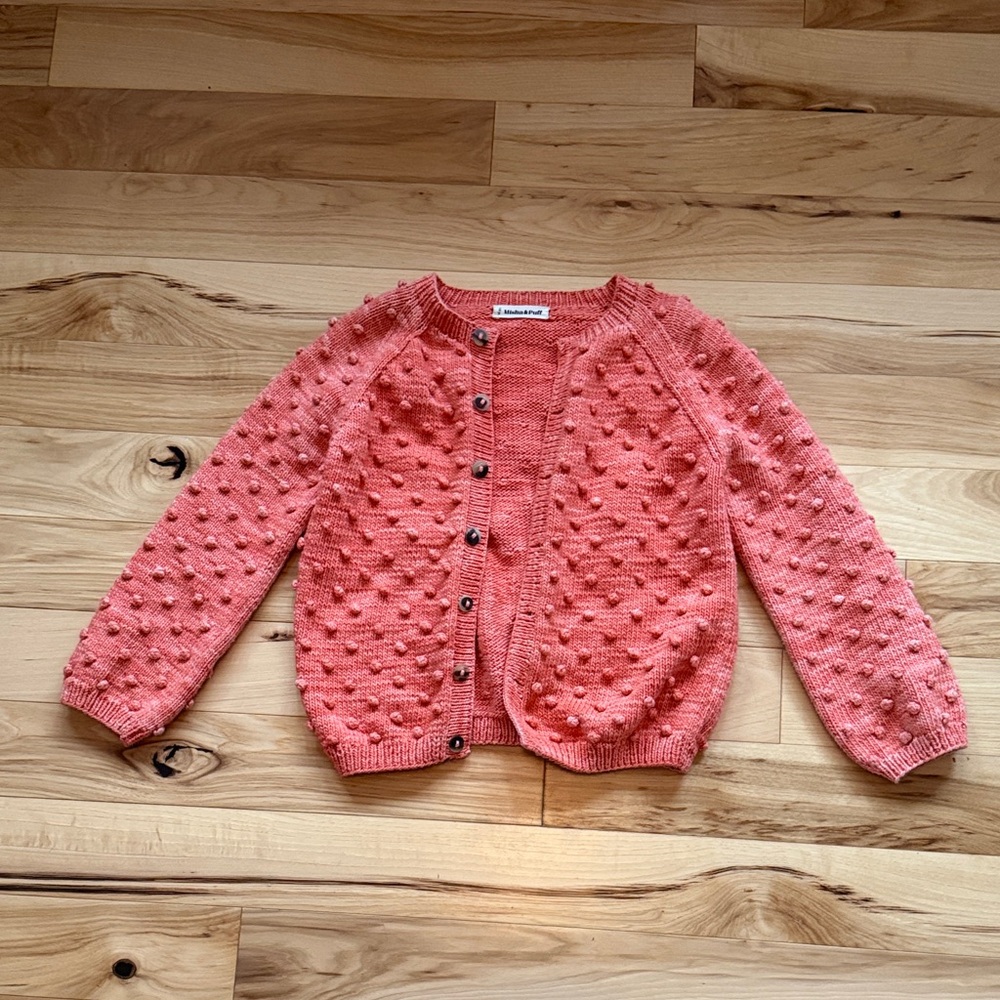 Misha and Puff Button-Up Girls Cardigan